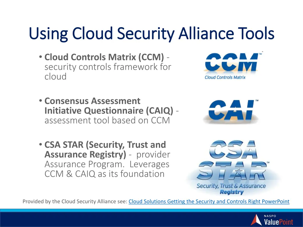 using cloud security alliance tools using cloud
