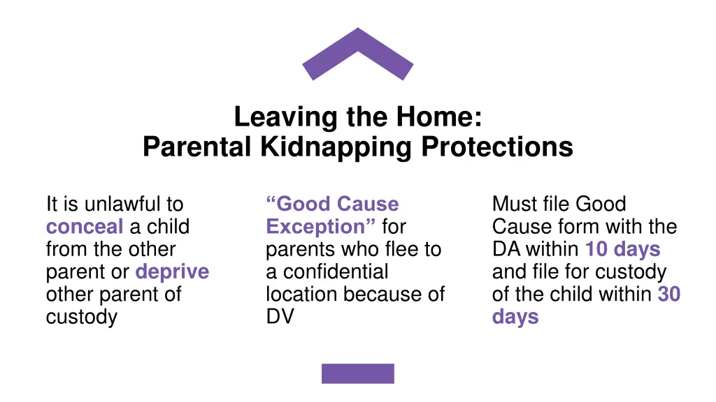 leaving the home parental kidnapping protections