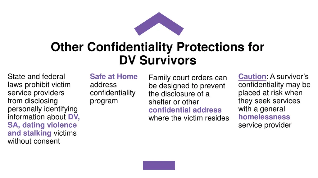 other confidentiality protections for dv survivors
