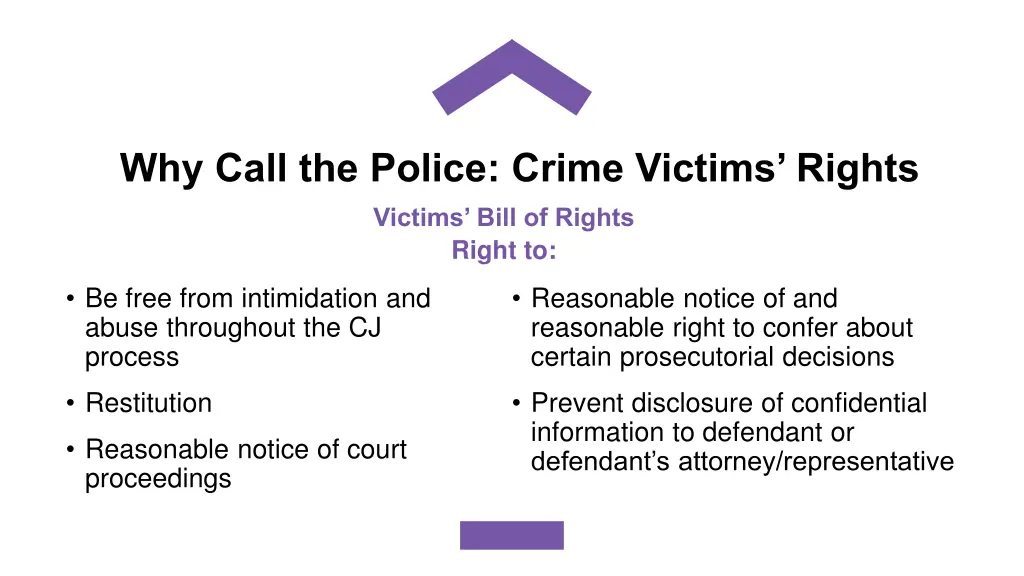 why call the police crime victims rights