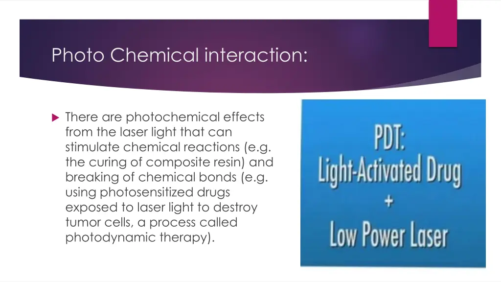 photo chemical interaction