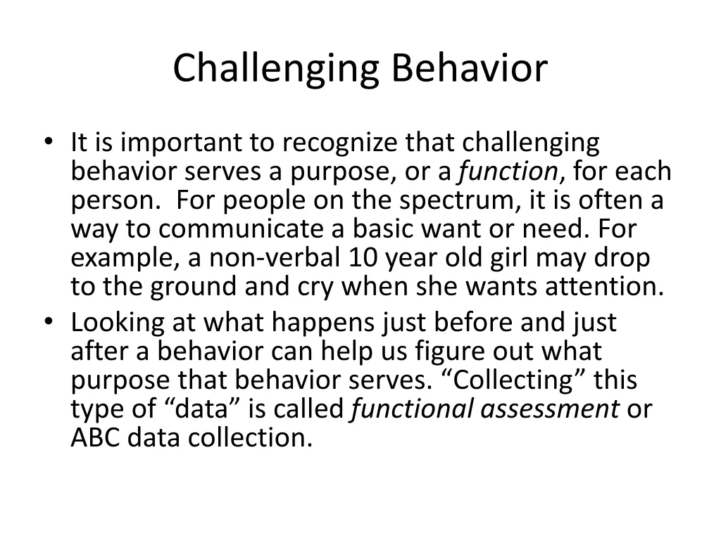 challenging behavior 1