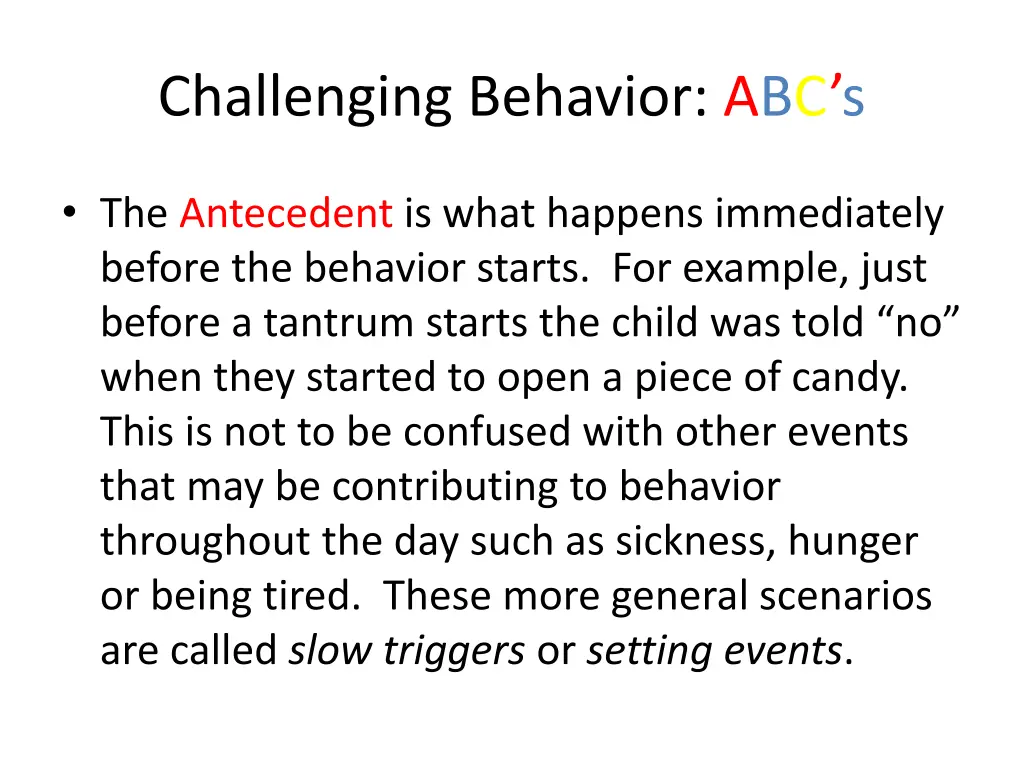 challenging behavior abc s 2