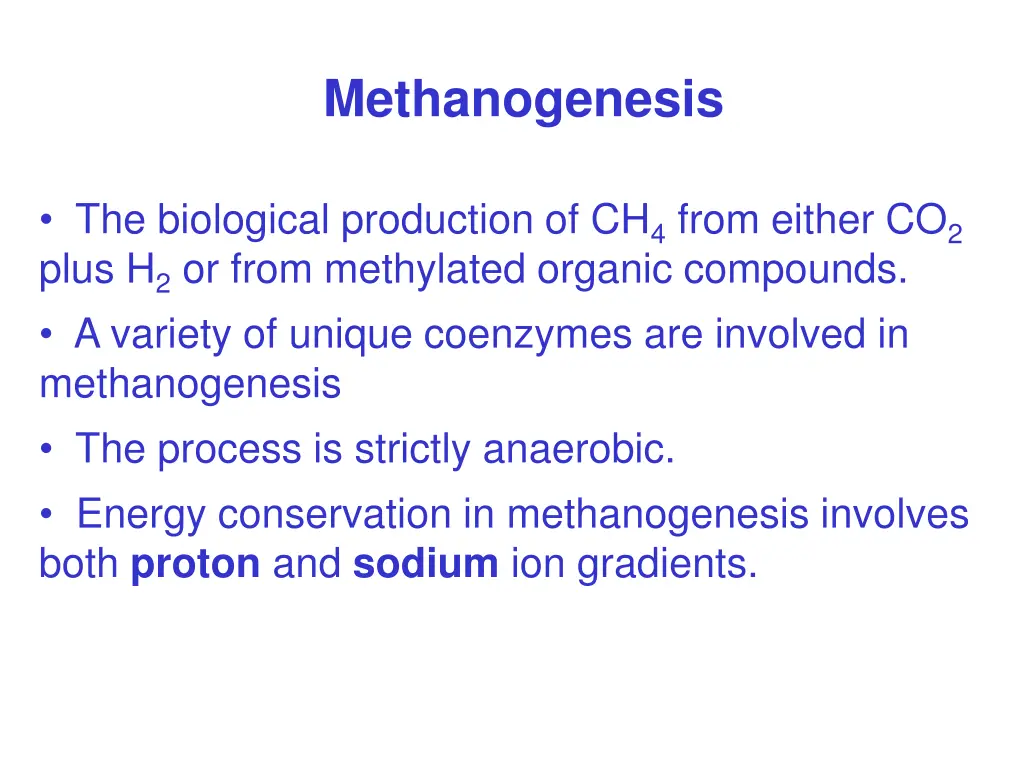 methanogenesis