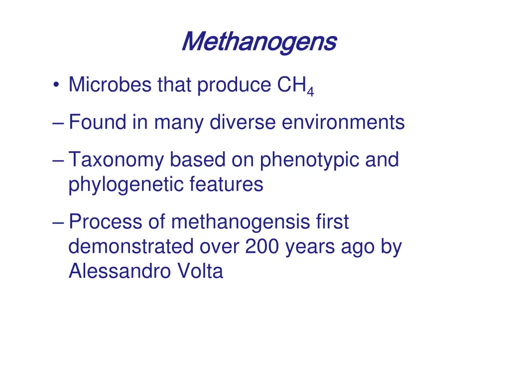 methanogens methanogens