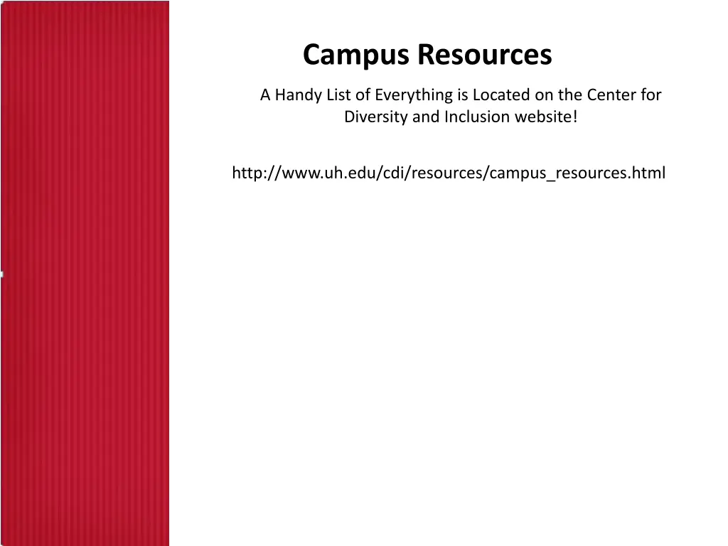 campus resources