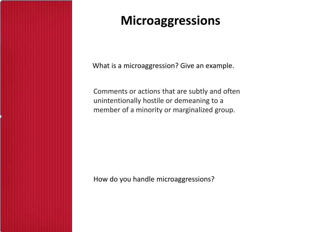 microaggressions