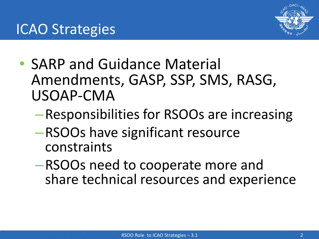 icao strategies