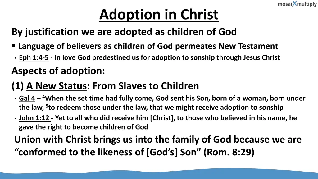 adoption in christ