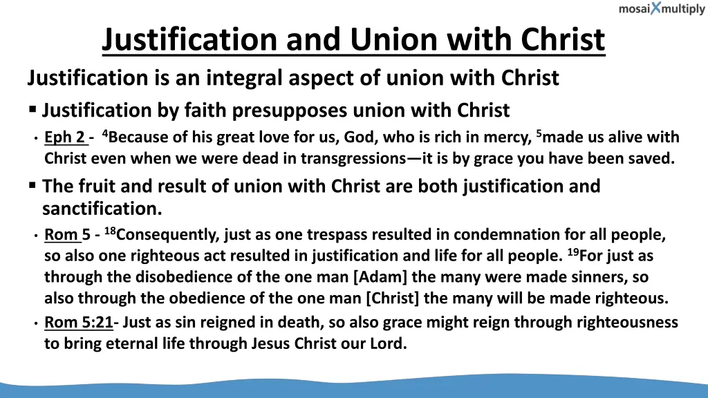 justification and union with christ