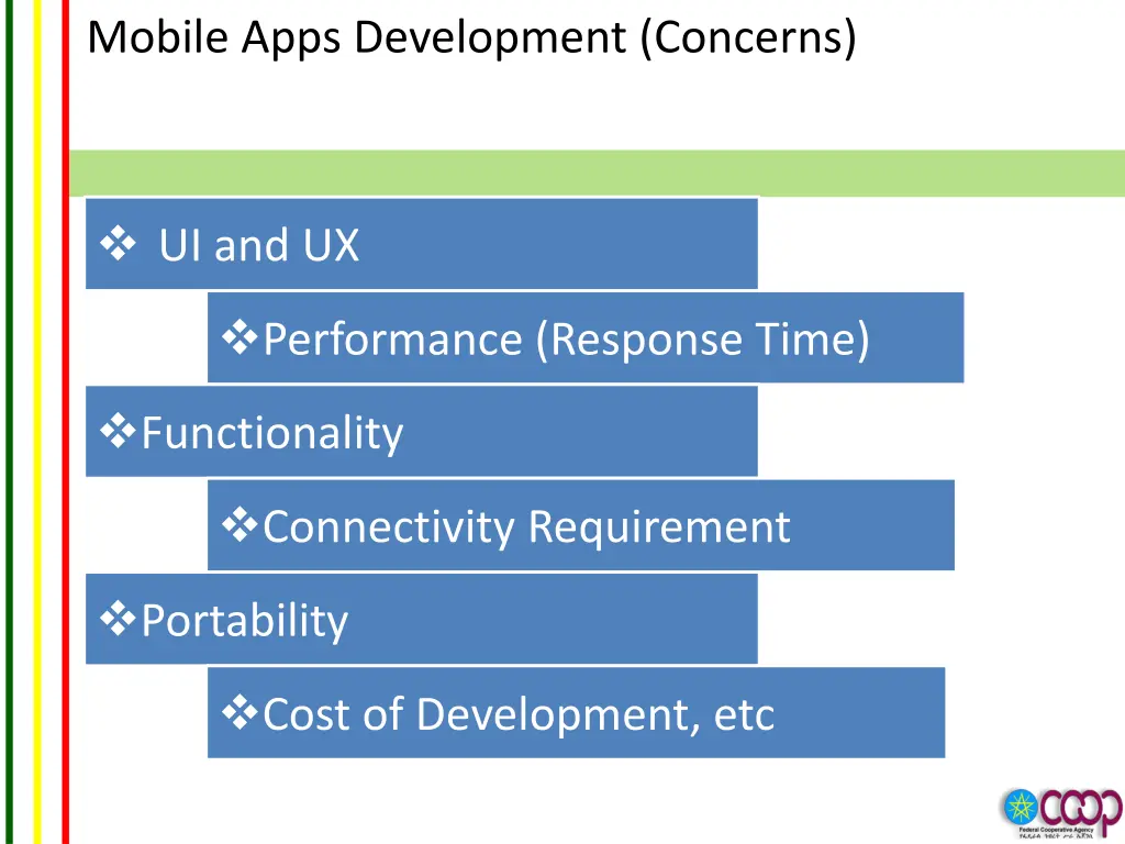 mobile apps development concerns