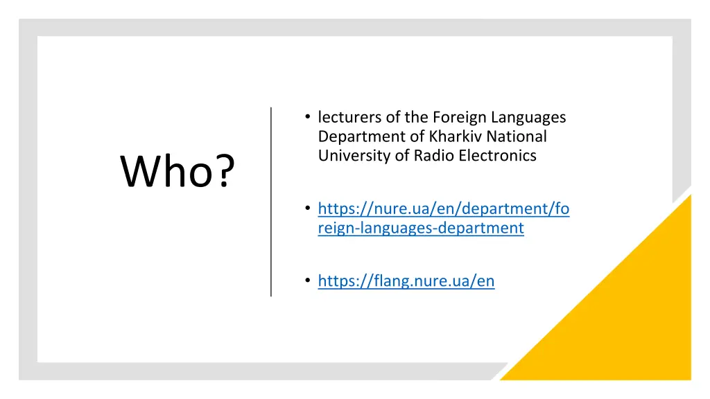 lecturers of the foreign languages department