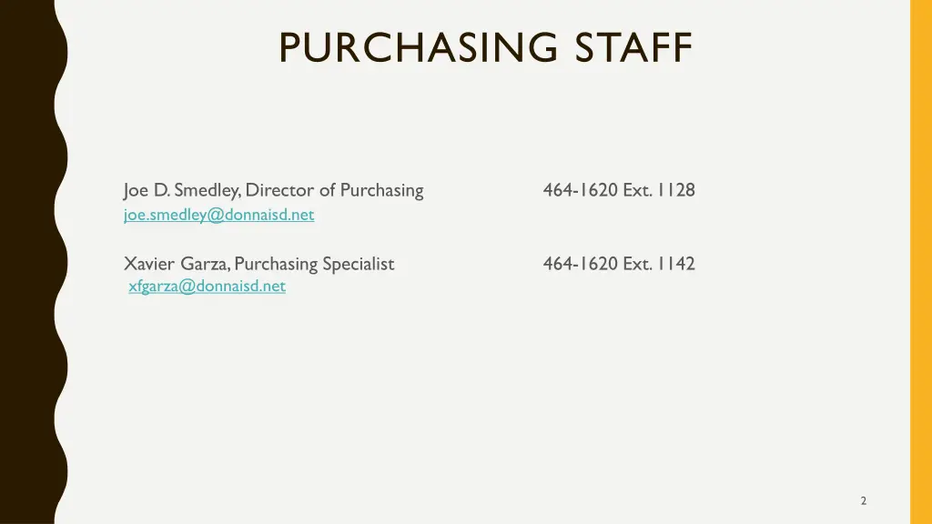 purchasing staff