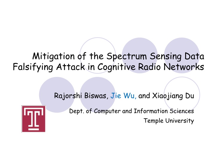 mitigation of the spectrum sensing data