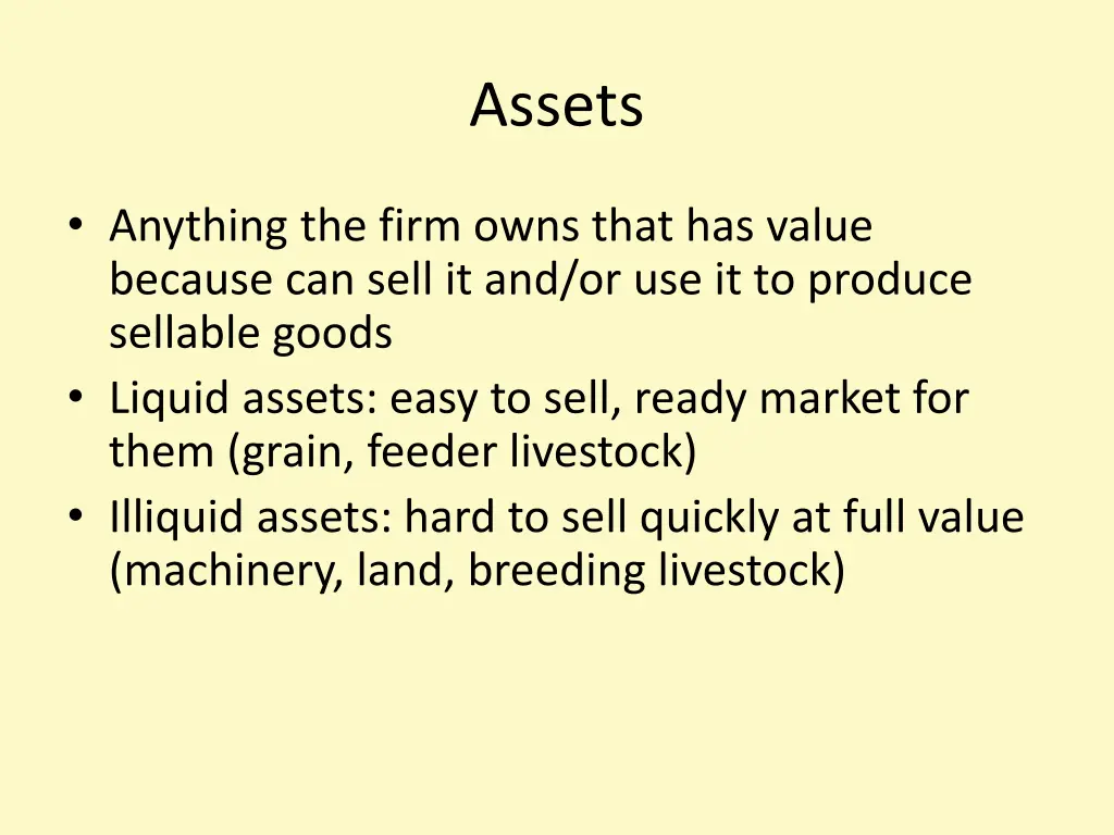 assets