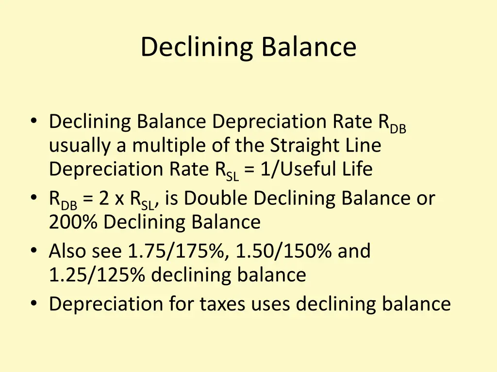 declining balance 1
