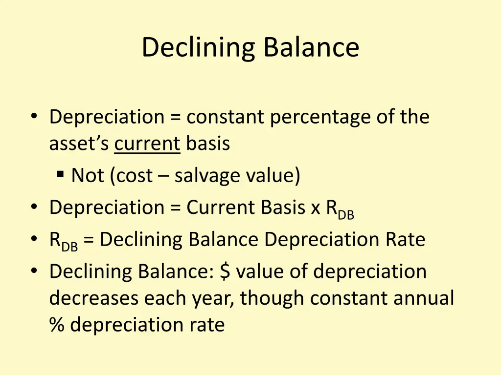 declining balance