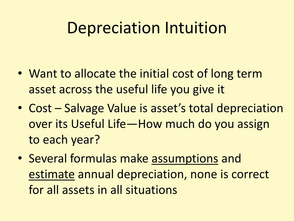 depreciation intuition