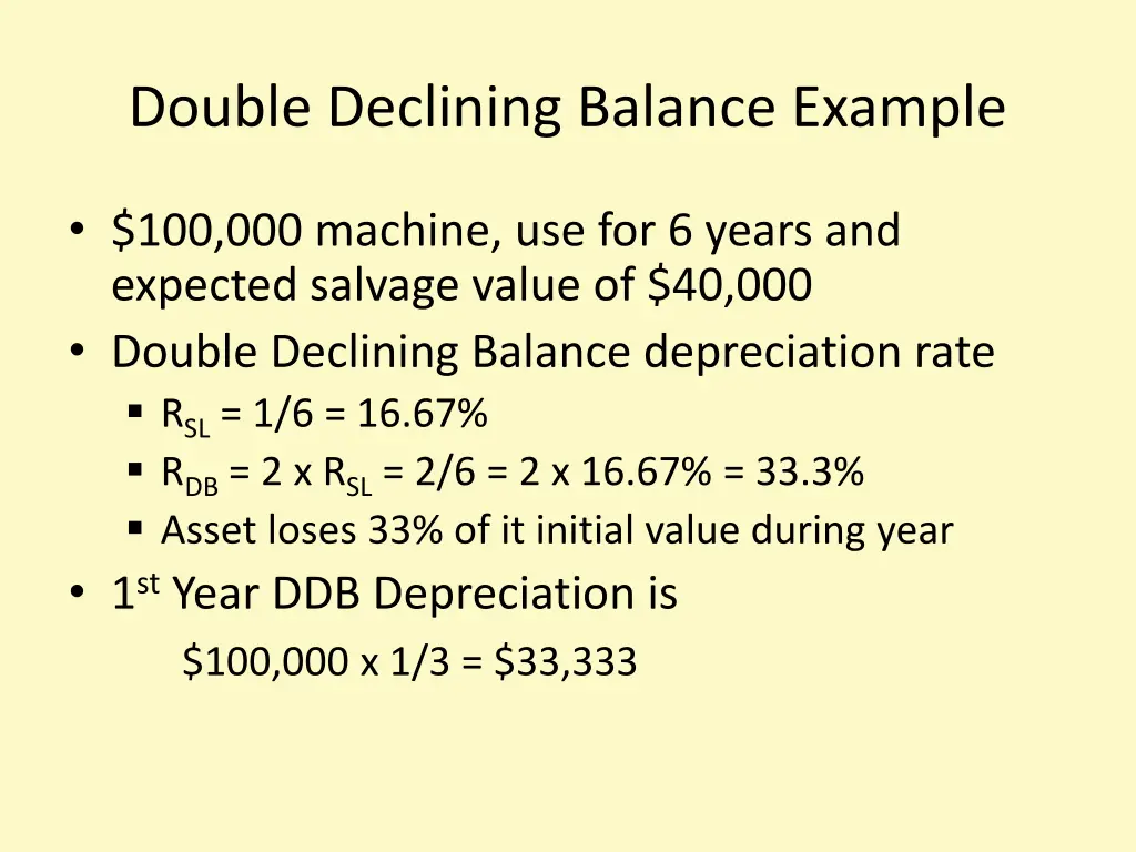 double declining balance example