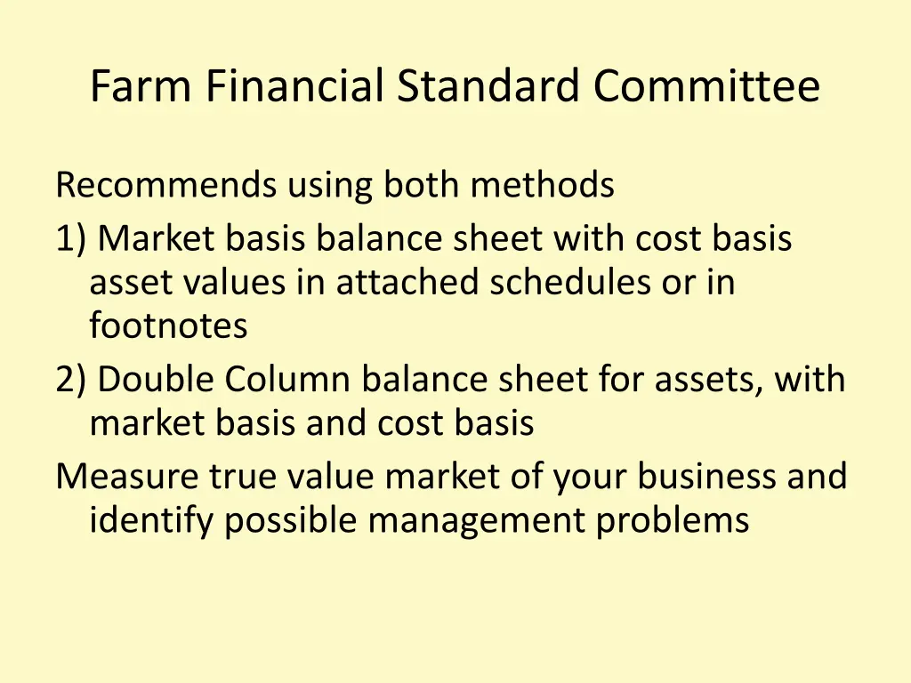 farm financial standard committee