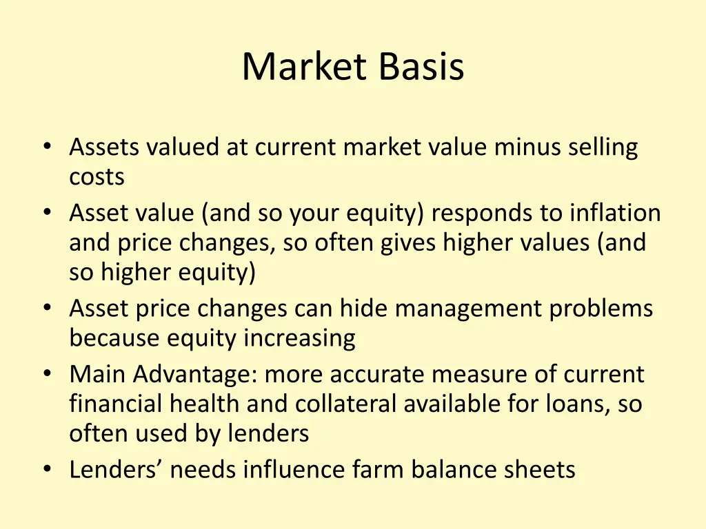 market basis