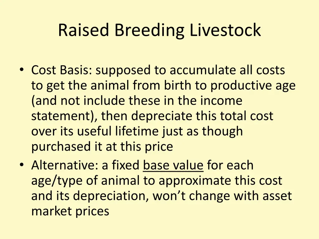 raised breeding livestock