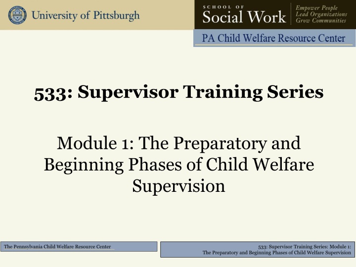 533 supervisor training series