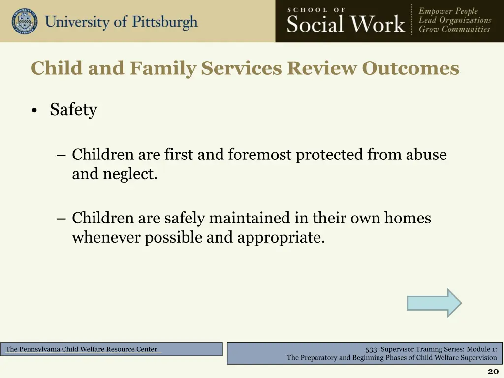 child and family services review outcomes