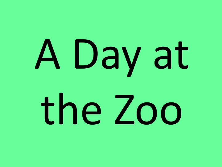 a day at the zoo