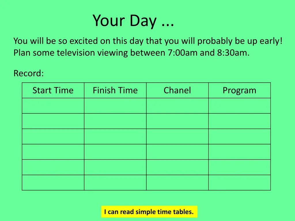 your day