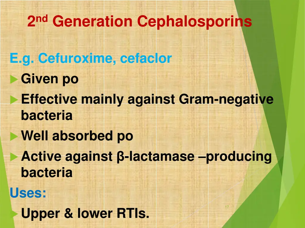 2 nd generation cephalosporins