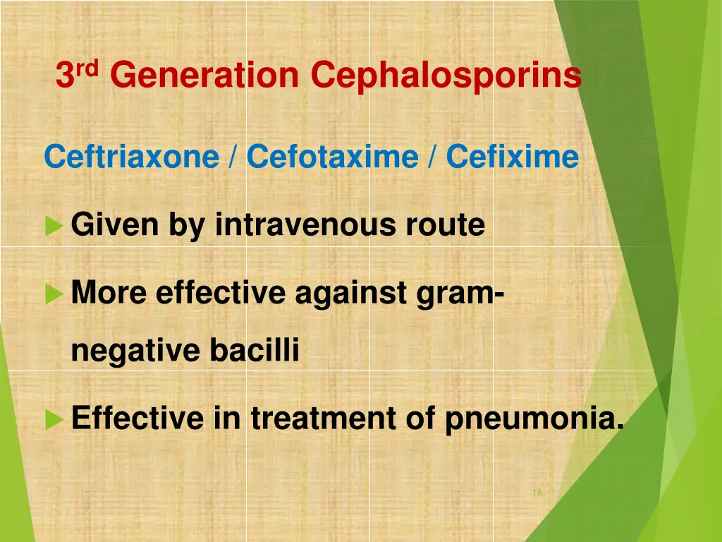 3 rd generation cephalosporins