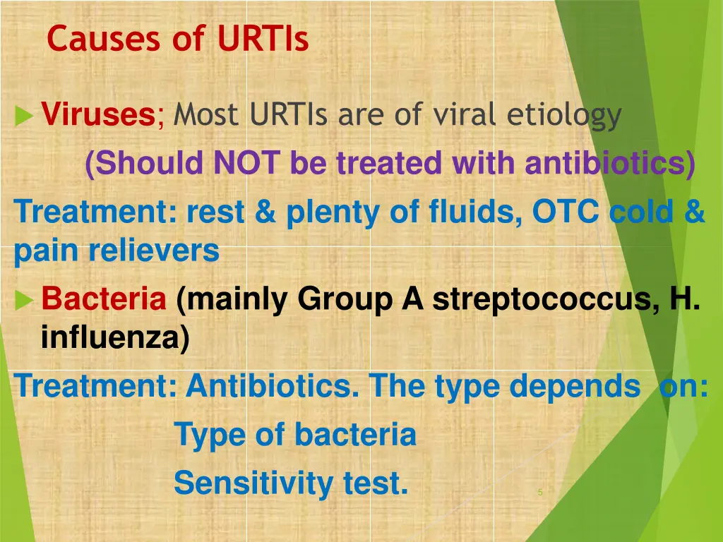 causes of urtis