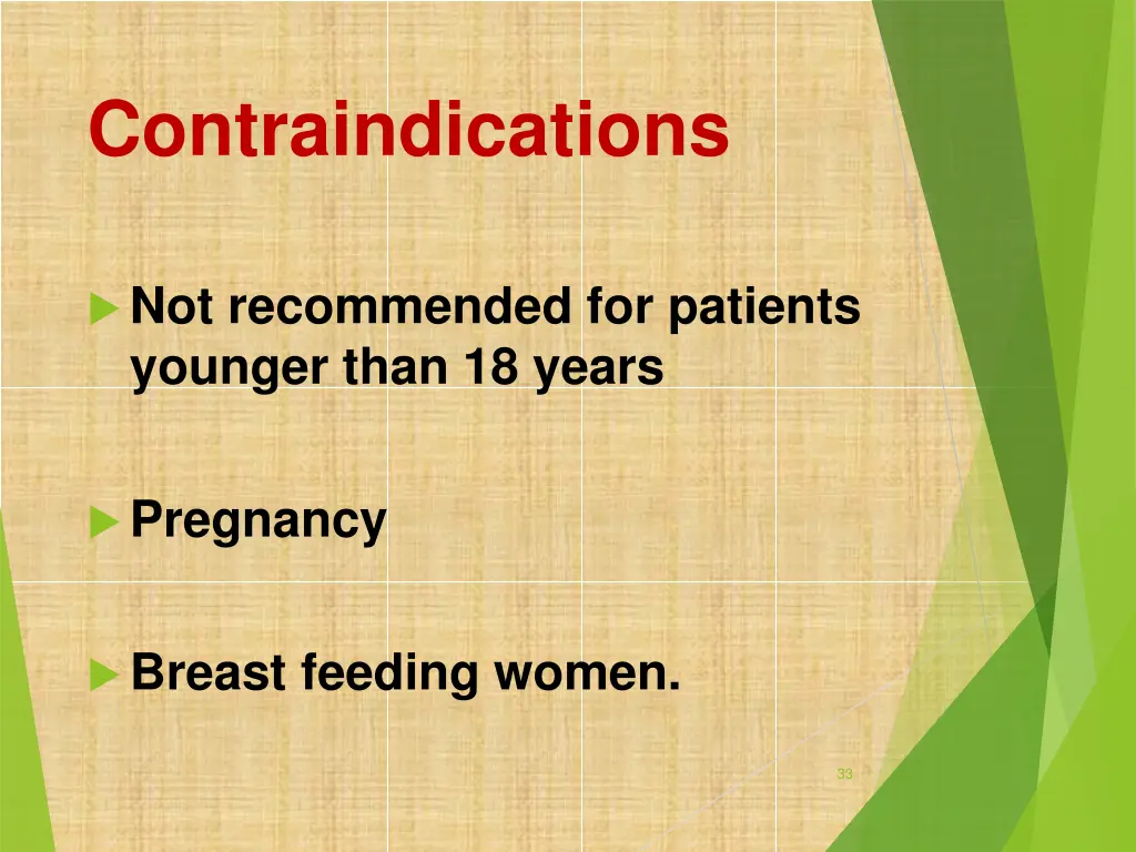 contraindications