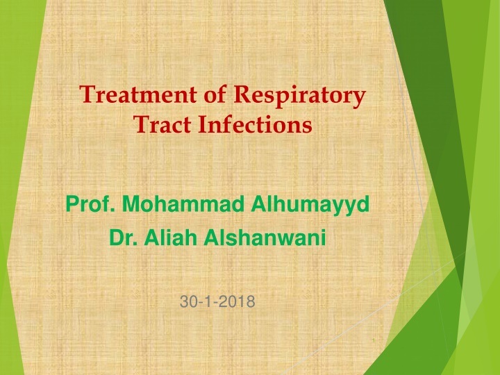 treatment of respiratory tract infections