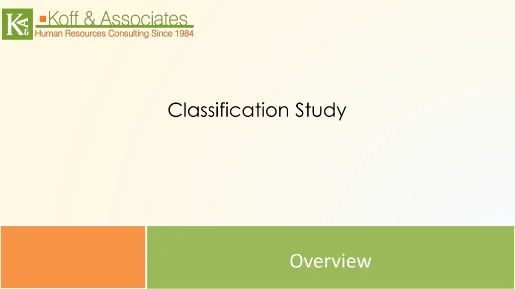 classification study