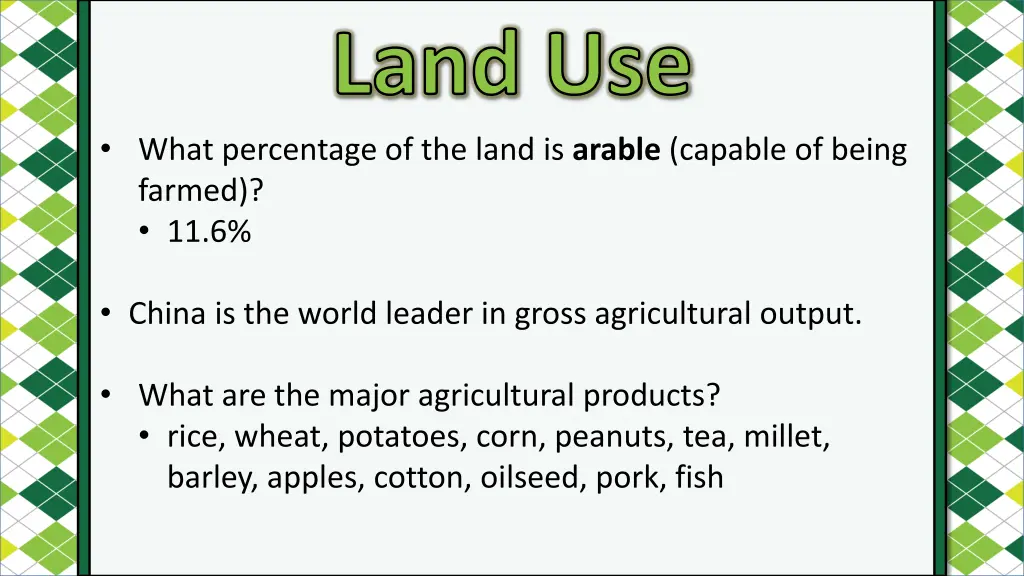 land use