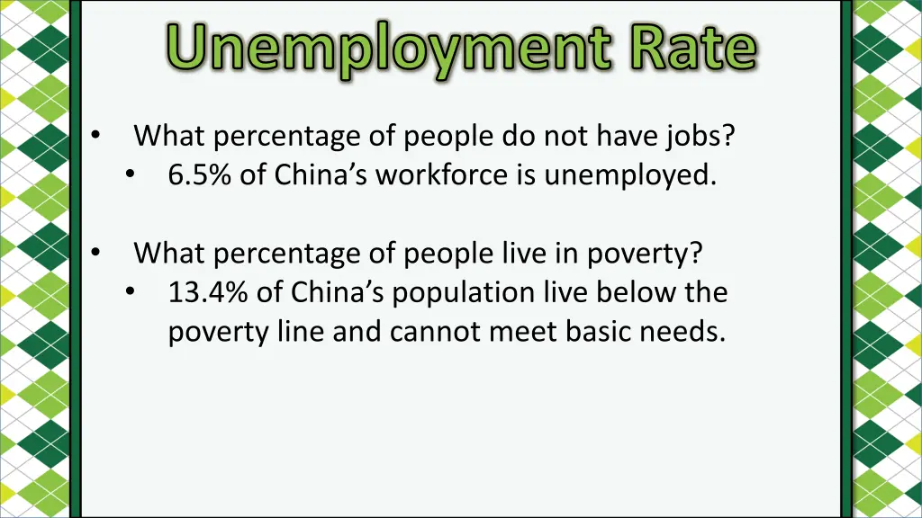 unemployment rate