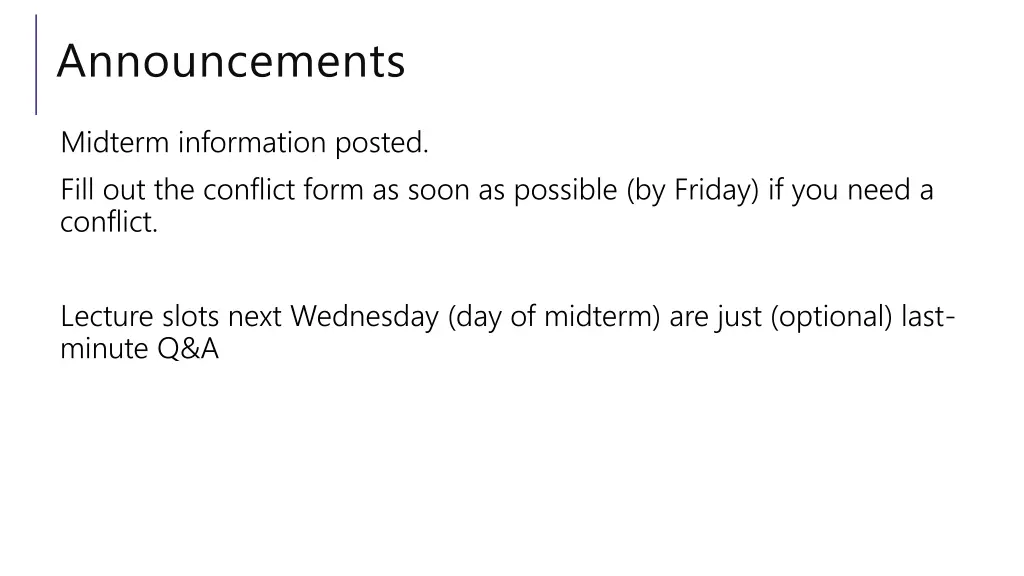 announcements