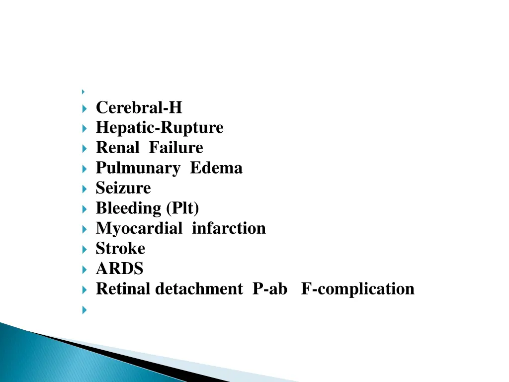 cerebral h hepatic rupture renal failure