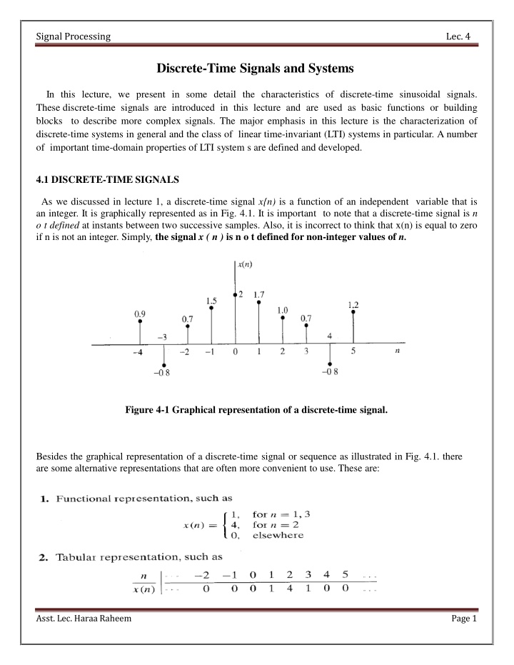 signal processing