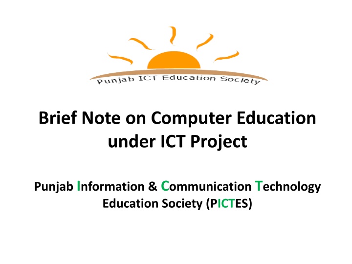 brief note on computer education under ict project