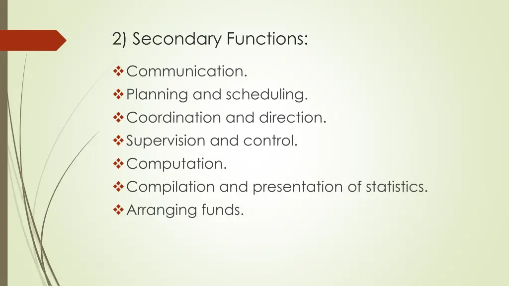 2 secondary functions