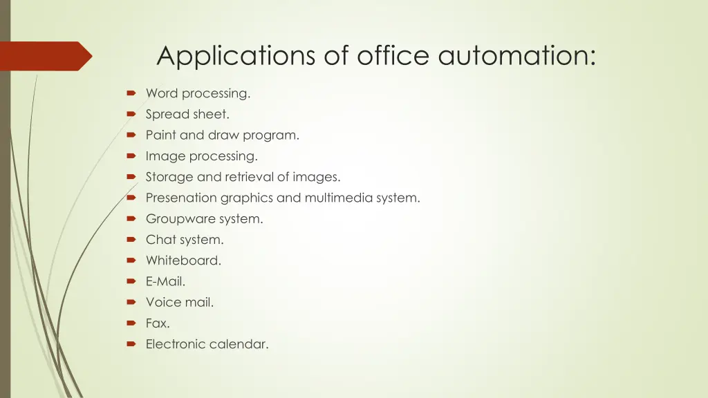 applications of office automation