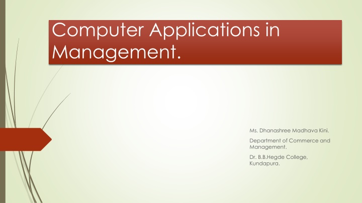 computer applications in management