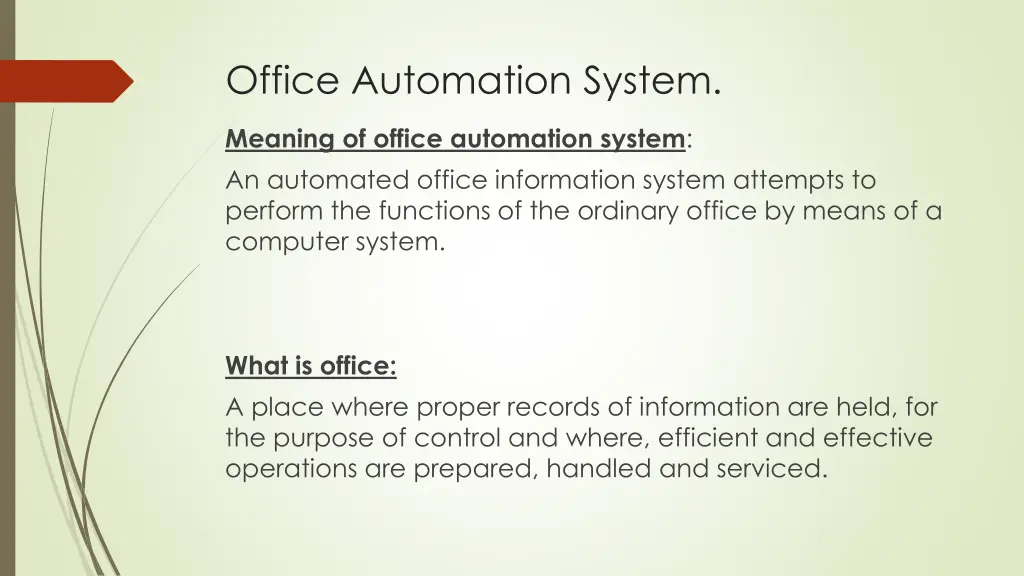 office automation system
