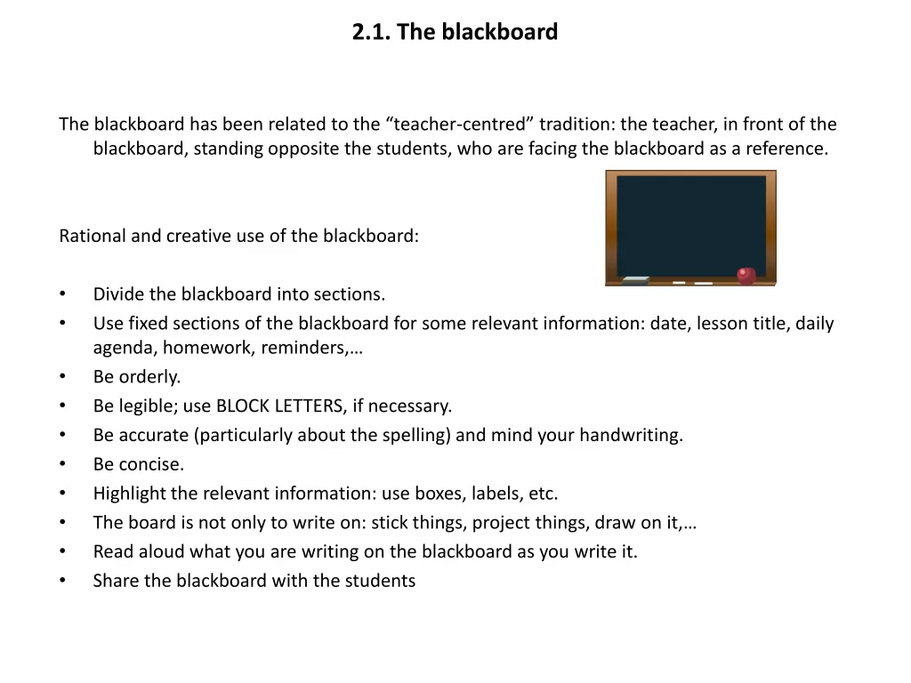 2 1 the blackboard