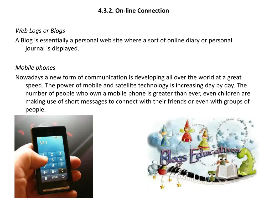 4 3 2 on line connection 1