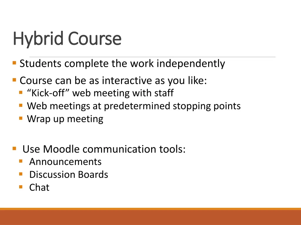 hybrid course hybrid course