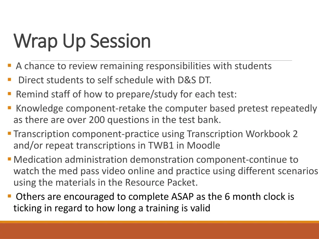 wrap up session wrap up session